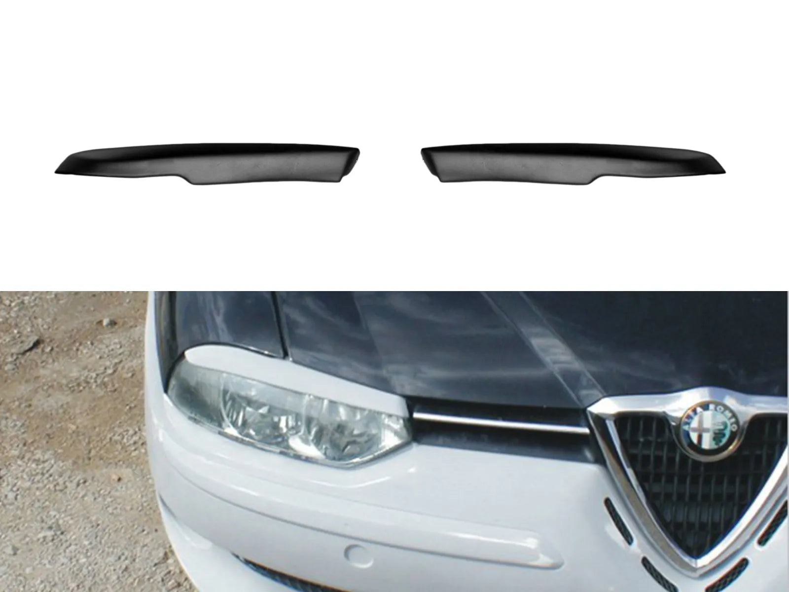 2 Headlight eyelids for Alfa Romeo 156 (1996-2003)