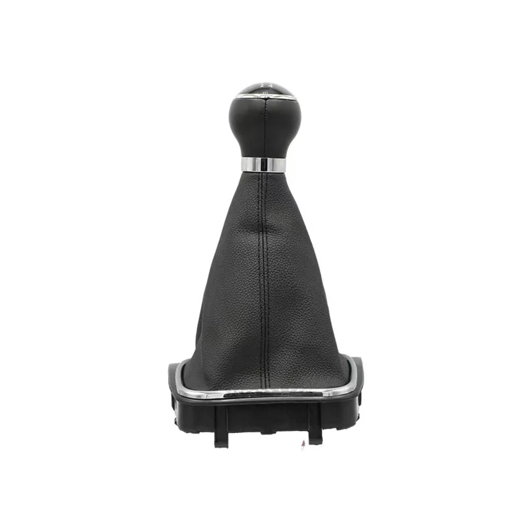 Gear shift knob with 5/6 speeds and leather sleeve for Volkswagen VW Golf 5, V, MK5, MK6, Jetta, R32 (2004-2014)