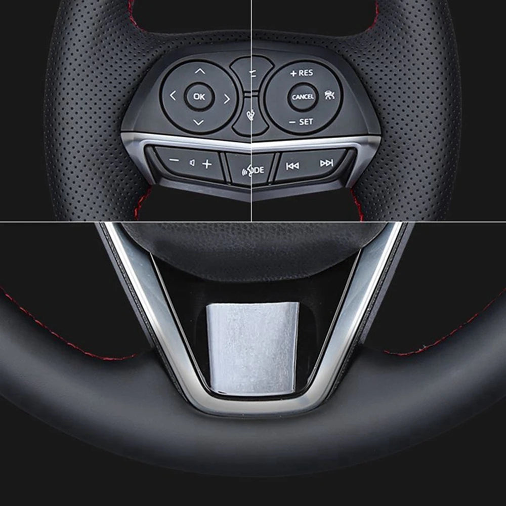 Capa de volante em camurça preta respirável, costurada à mão, para VW Golf 5 Mk5, GTI, R32, Passat R GT (2005)