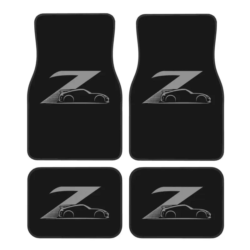 4 tapis de sol avant et arrière avec dos en caoutchouc antidérapant Compatibles avec la Nissan 370z Z34