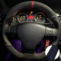 Capa de volante em camurça preta respirável, costurada à mão, para VW Golf 5 Mk5, GTI, R32, Passat R GT (2005)