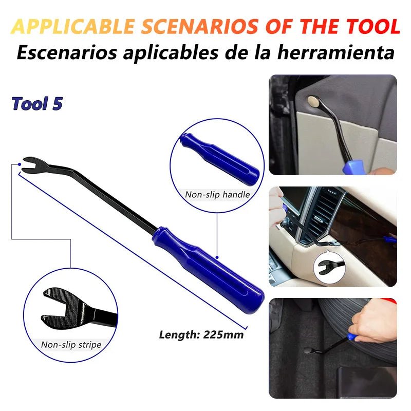 Kit d'outils pour le démontage d'accessoires automobiles pour Audi, BMW, Renault, Peugeot, Citroen, Alfa romeo, Fiat, Ford, Honda, Hyundai, Mazda, Mercedes, Mini, Mitsubishi, Nissan, Opel, Porsche, Toyota, Volkswagen, Seat - MS accessoires Auto