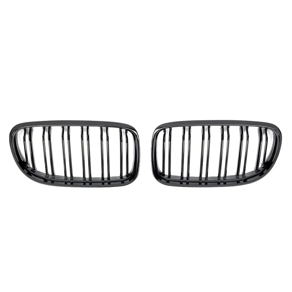 Calandre de course à double lamelle en Noire brillante pour pare chocs avant style « Diamonds » pour BMW Série 3 E90/E91 (2009-2012)