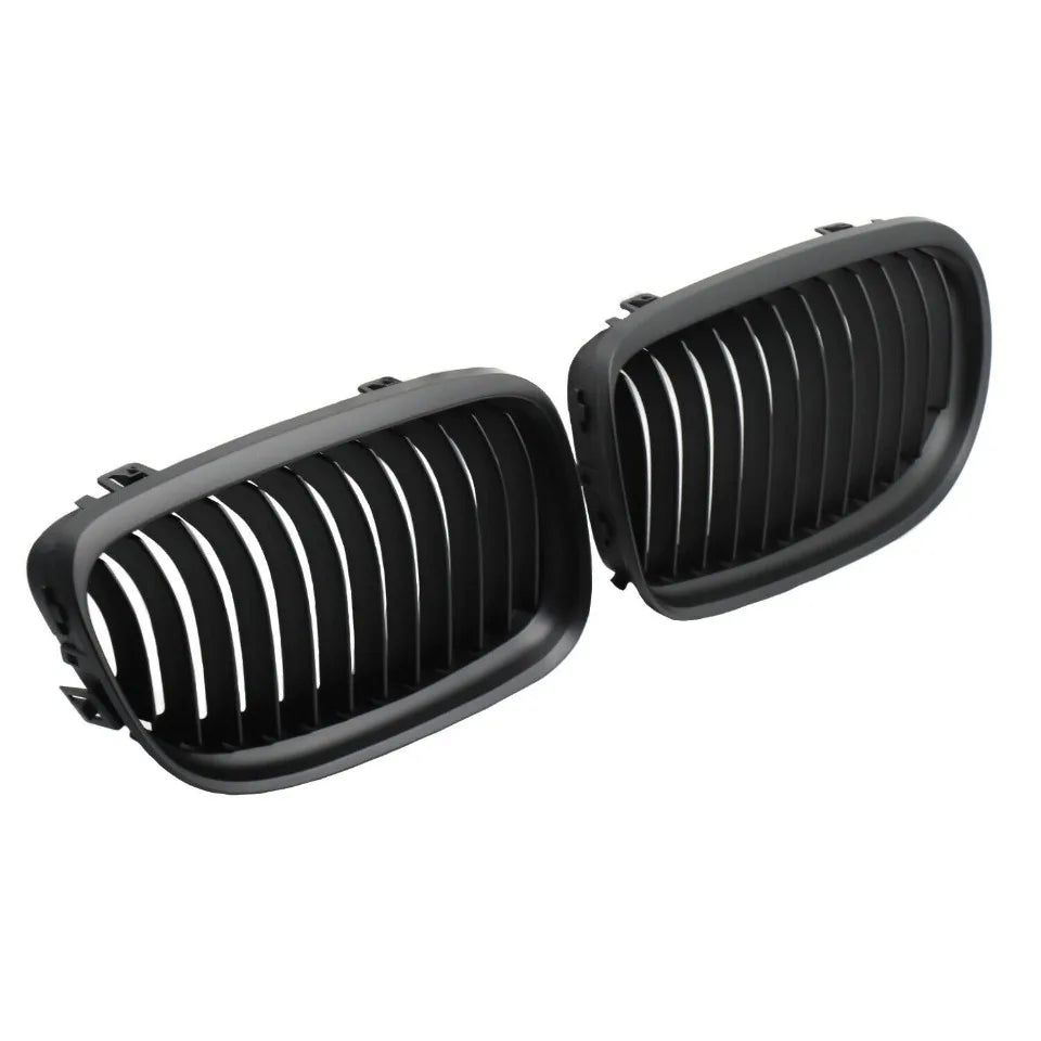 Calandre de course à double lamelle en Noire brillante pour pare chocs avant style « Diamonds » pour BMW Série 3 E90/E91 (2009-2012)