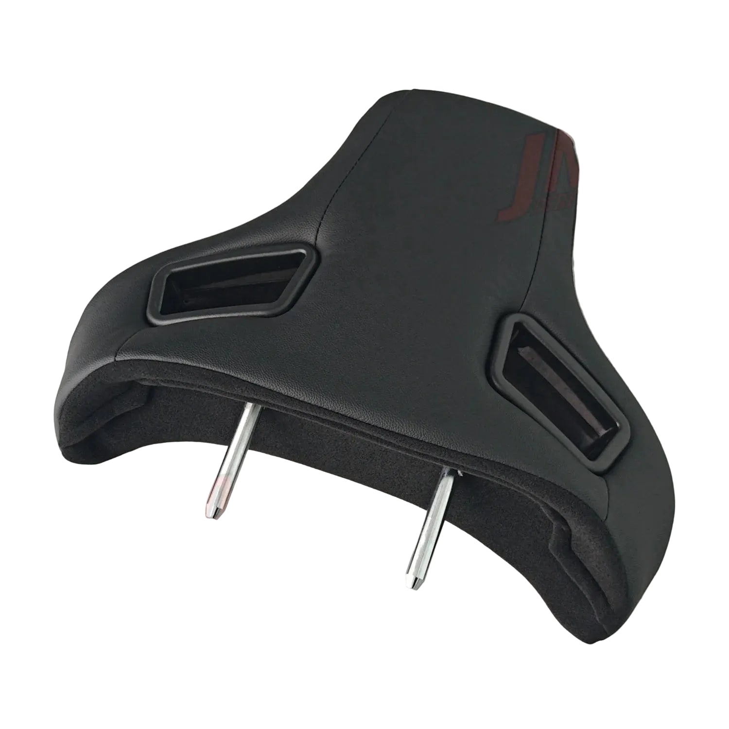1 pair of racing seat headrests for original seats, "Plug & Play" type for Audi, BMW, Renault, Peugeot, Citroen, Alfa Romeo, Fiat, Ford, Honda, Hyundai, Mazda, Mercedes, Mini, Mitsubishi, Nissan, Opel,