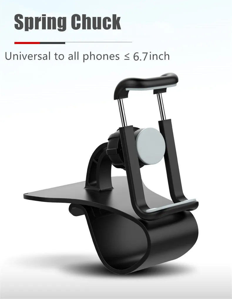 Support de téléphone pour voiture pivotant à 360°, support universel pour téléphone portable, support de tableau de bord pour voiture, support fixe pour téléphone portable