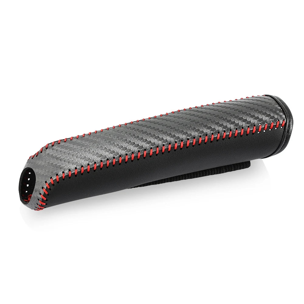 Housse de protection en fibre de carbone pour levier de frein à main en cuir pour pour Audi, BMW, Renault, Peugeot, Citroen, Alfa romeo, Fiat, Ford, Honda, Hyundai, Mazda, Mercedes, Mini, Mitsubishi, Nissan, Opel, Porsche