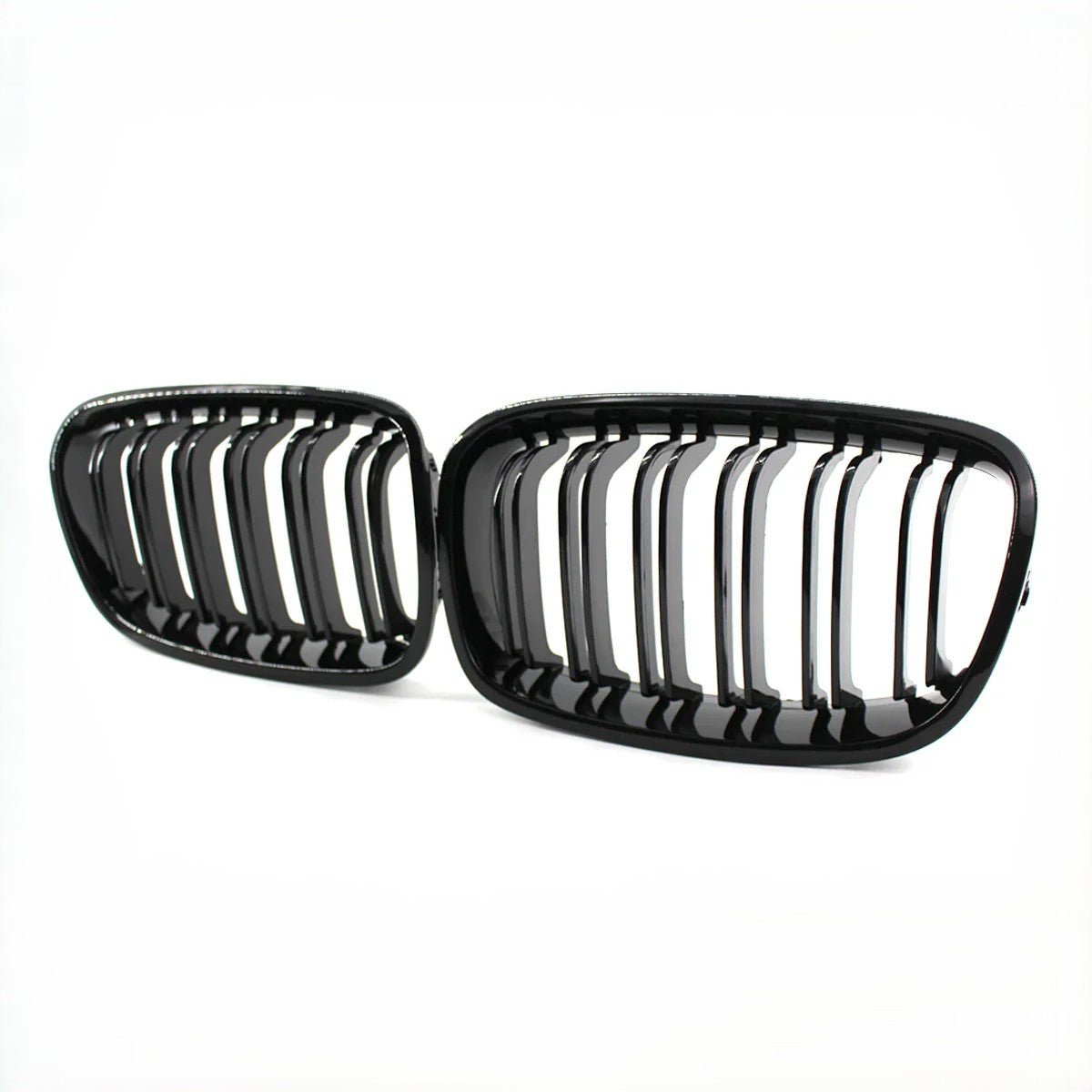 Calandre de course à doubles lamelles de rechange en noire brillante pour pare chocs avant de la BMW Série 1 F20 F21 (2011 - 2014) - MS accessoires Auto