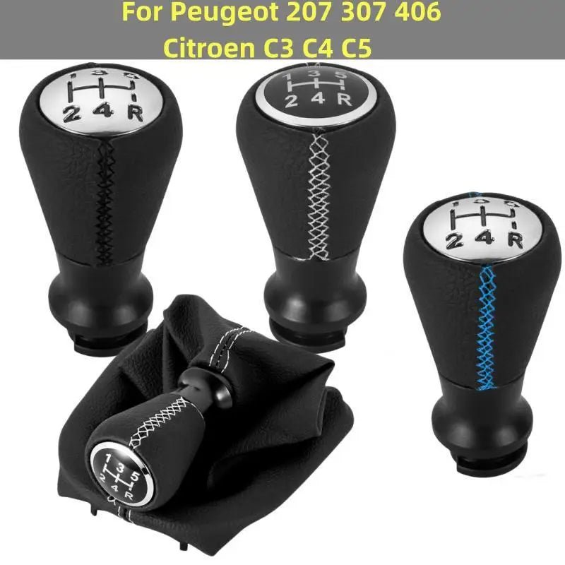Pommeau de levier de vitesses à 5 rapports avec soufflet de protection pour CITROEN Saxo/Xsara/Xantia/C2 / C3 Pluriel/ C3 Picasso / C4/ C4 Picasso/ C4(B7) DS4/ Berlingo (B9)/ C4L - MS accessoires Auto