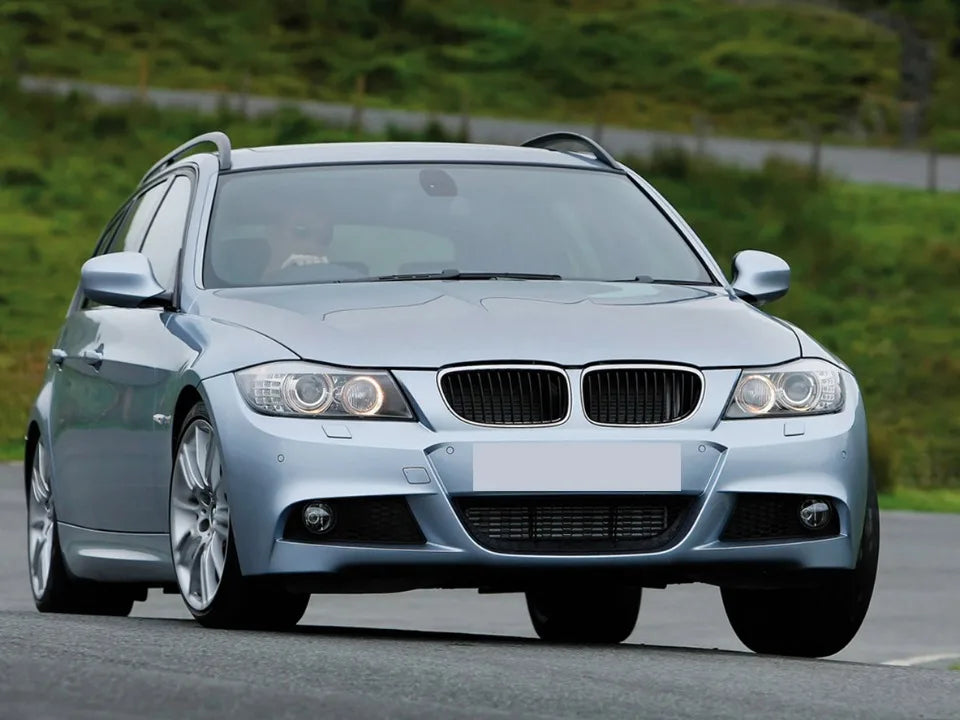 Calandre de course à double lamelle en Noire brillante pour pare chocs avant style « Diamonds » pour BMW Série 3 E90/E91 (2009-2012)