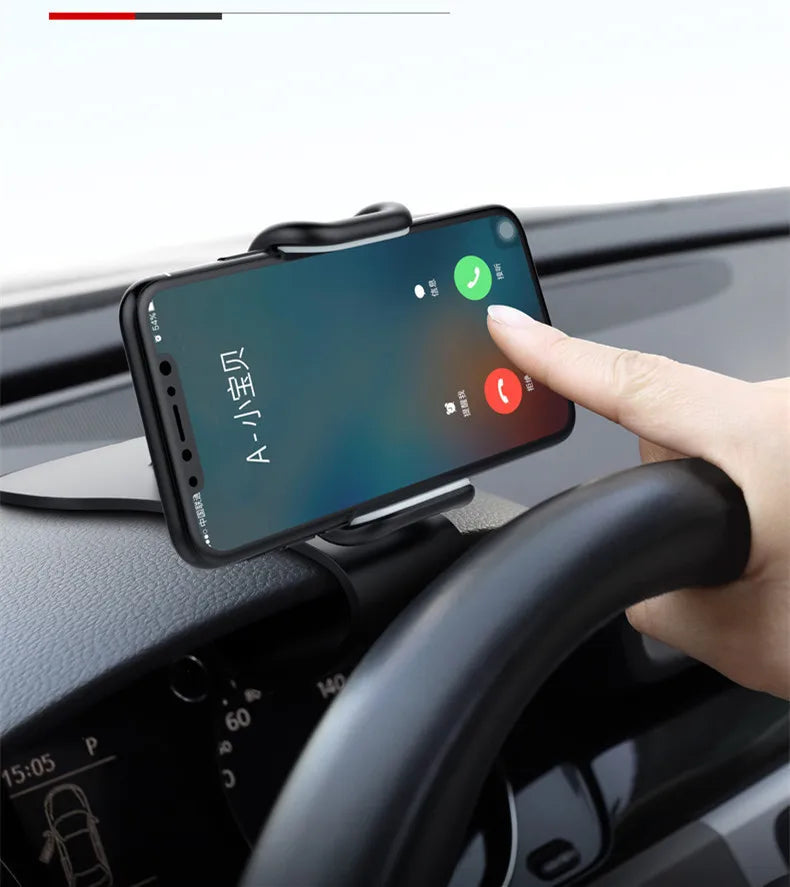 Support de téléphone pour voiture pivotant à 360°, support universel pour téléphone portable, support de tableau de bord pour voiture, support fixe pour téléphone portable