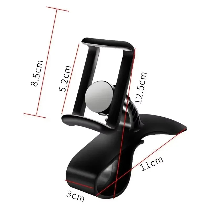 Support de téléphone pour voiture pivotant à 360°, support universel pour téléphone portable, support de tableau de bord pour voiture, support fixe pour téléphone portable