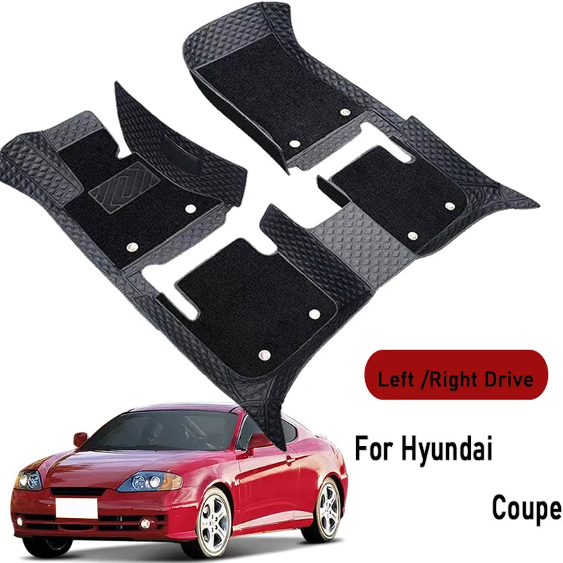Tapis de sol sur mesure pour Hyundai Coupé Tuscani 2002 - 2009 - Hyundai Coupé Genesis 2009 - 2016