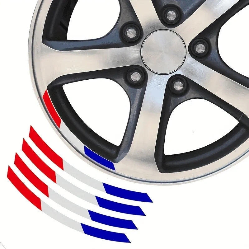 4 Naklejki dekoracyjne na felgi Peugeot 3008, 5008, 2008, 106, 107, 108, 205, 206, 207, 208, RCZ, 301, 306, 307, 308, 508, 406, 407, 408, 605, 807, 4007