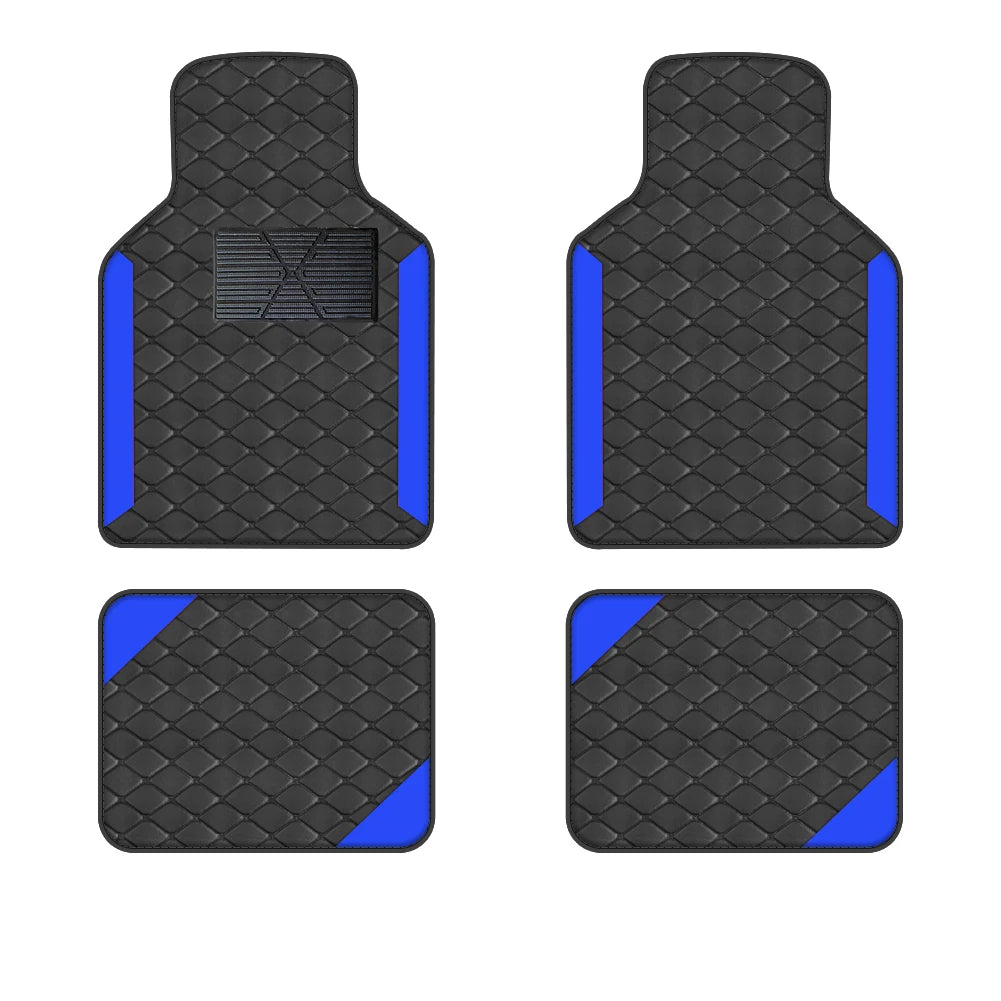 4 tapis de sol universels en cuir PU pour conduite à gauche pour Audi, BMW, Renault, Peugeot, Citroen, Alfa romeo, Fiat, Ford, Honda, Hyundai, Mazda, Mercedes, Mini, Mitsubishi, Nissan, Opel, Porsche, Toyota, Volkswagen
