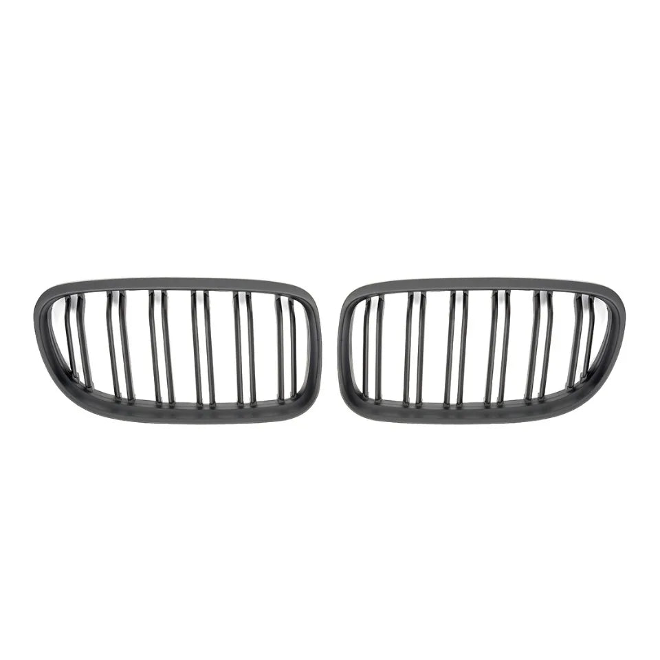 Calandre de course à double lamelle en Noire brillante pour pare chocs avant style « Diamonds » pour BMW Série 3 E90/E91 (2009-2012)
