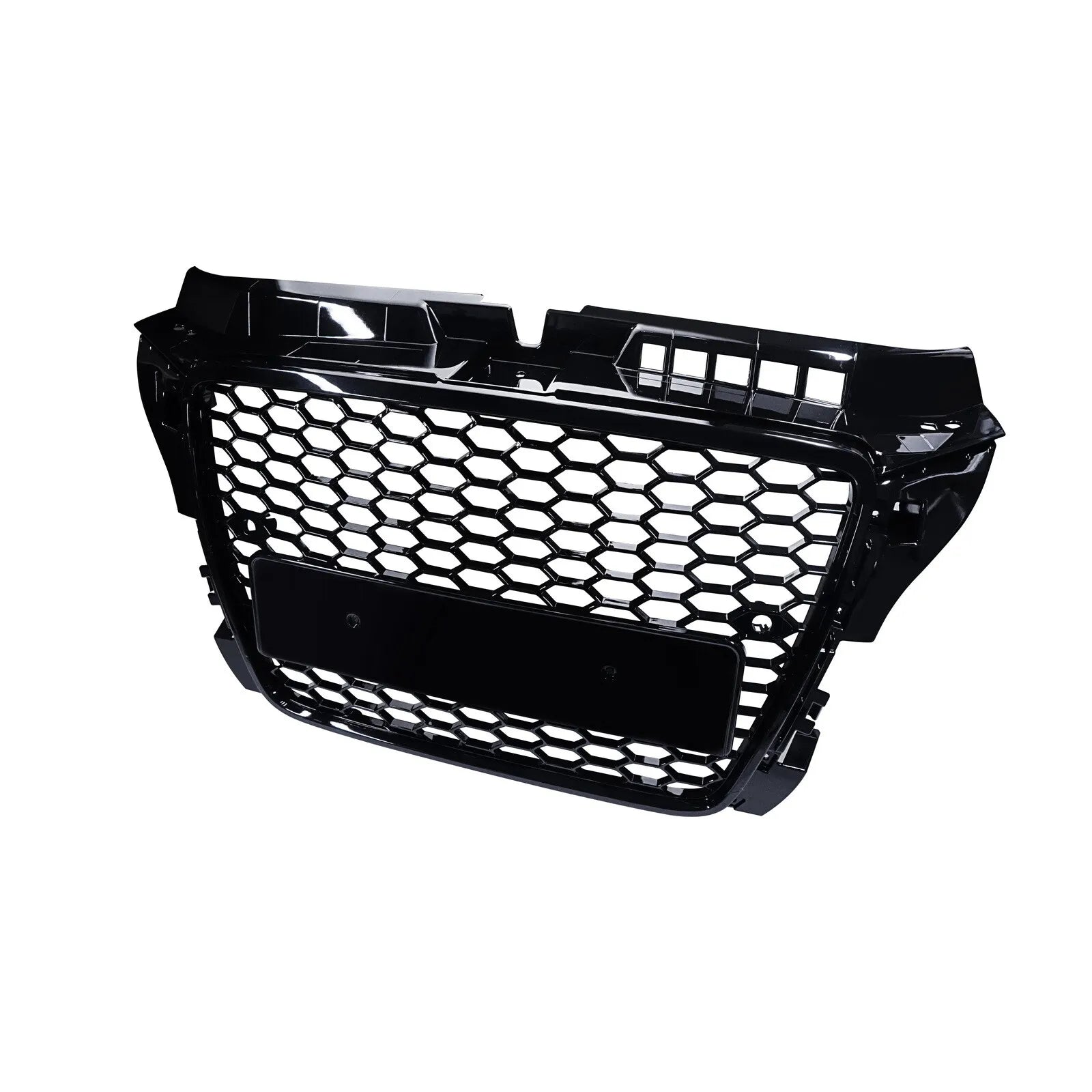 Glossy black honeycomb front bumper grille, S3 RS style, for Audi A3 8P (2008-2012)
