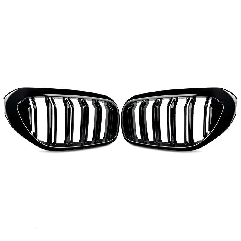 Calandre de course à double lamelle en Noire brillante pour pare chocs avant BMW Série 5 G30/G31 (520i, 530i, 540i, M5) de 2017 à 2020