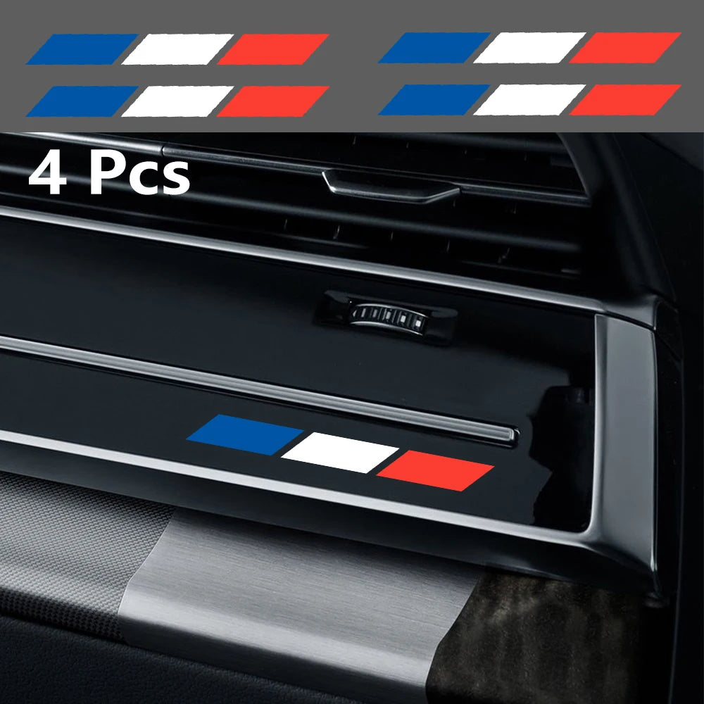 4 Decorative Stickers for Peugeot 3008, 5008, 2008, 106, 107, 108, 205, 206, 207, 208, RCZ, 301, 306, 307, 308, 508, 406, 407, 408, 807, 4007