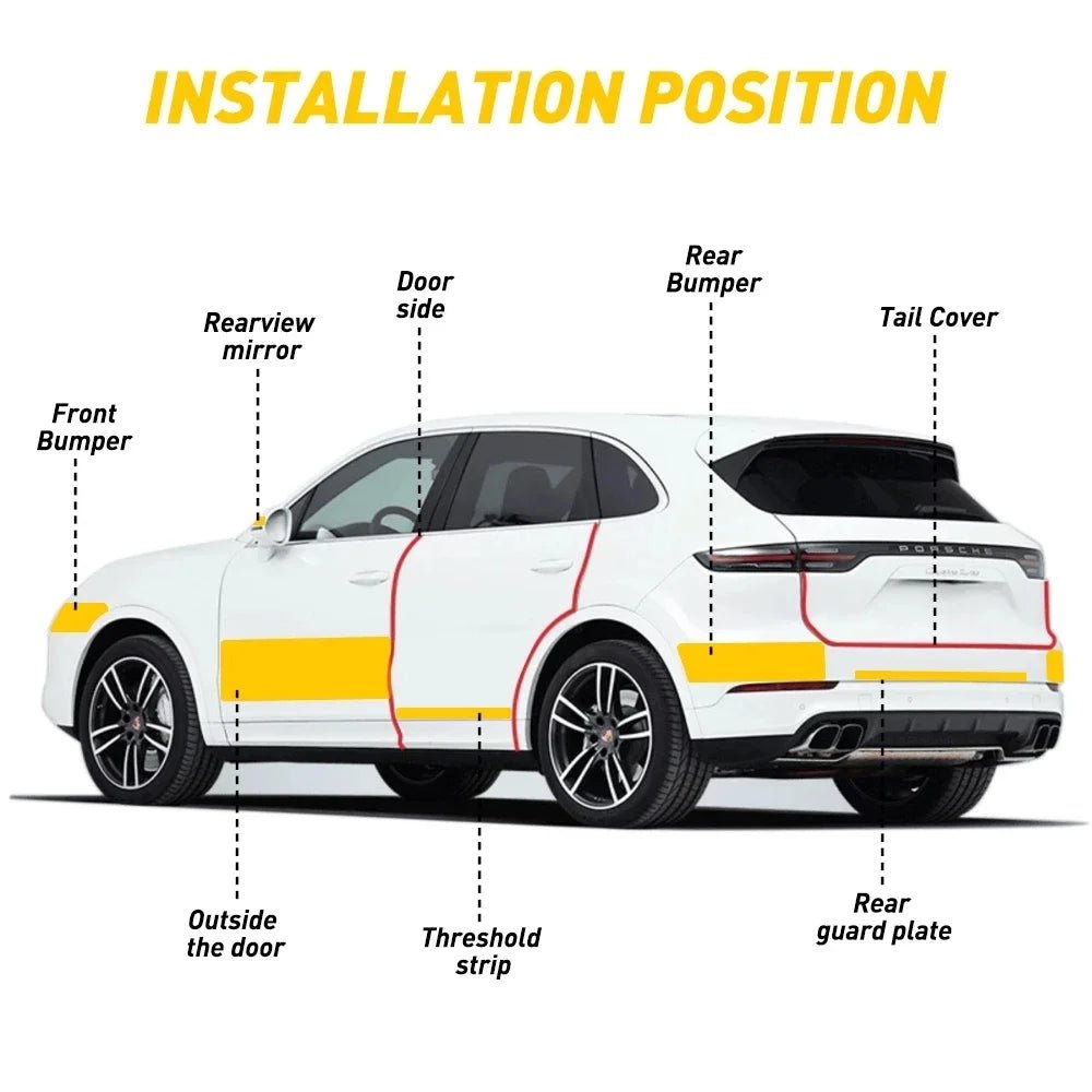 Bande de protection adhésive en nano - fibre de carbone ( matt ) pour intérieurs ou extérieurs de voiture – Film de protection à poser soi - même, imperméable pour Audi, BMW, Renault, Peugeot, Citroen, Alfa romeo, Fiat - MS accessoires Auto