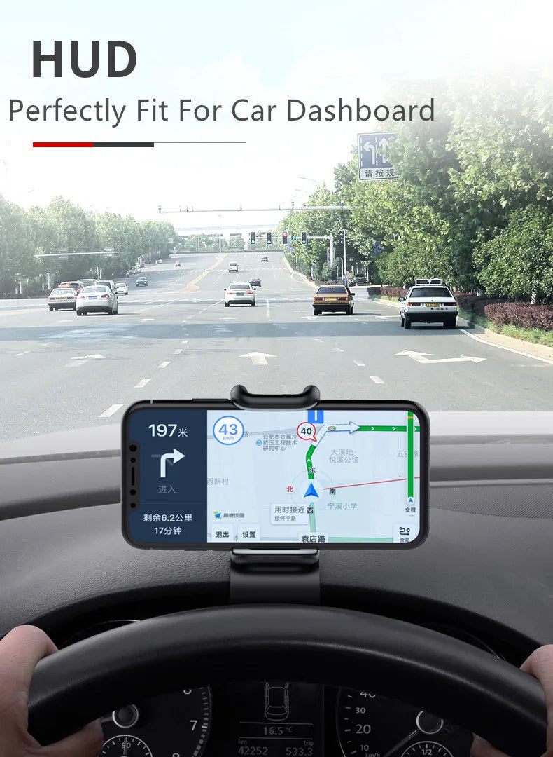 Support de téléphone pour voiture pivotant à 360°, support universel pour téléphone portable, support de tableau de bord pour voiture, support fixe pour téléphone portable