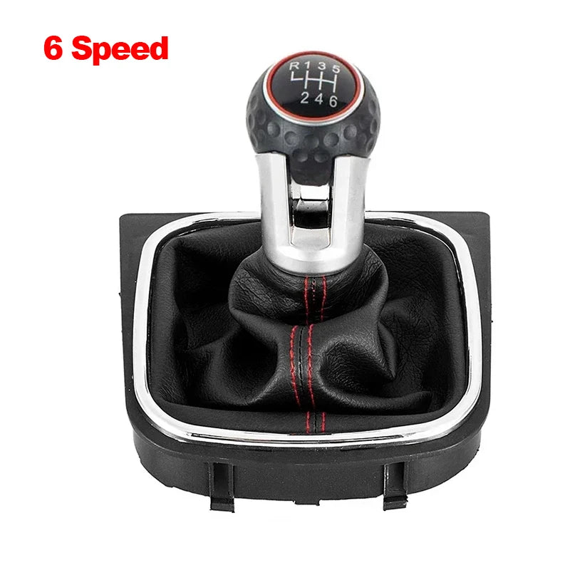 Gear shift knob with protective boot for Volkswagen Golf 5 MK5, R32, GTD, GTI, Golf 6 MK6, R20 (2004-2013)