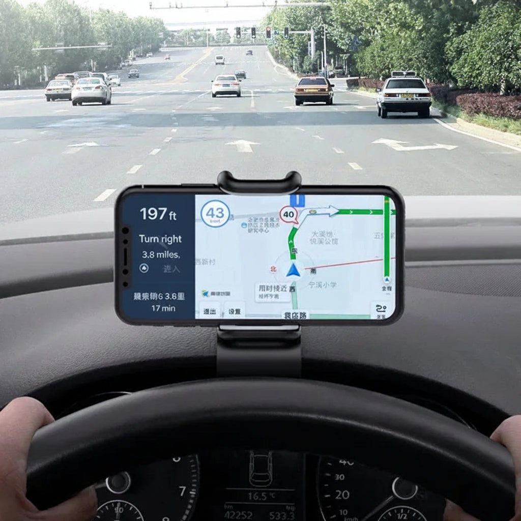 Obrotowy o 360° uchwyt na telefon do samochodu, uniwersalny uchwyt na telefon komórkowy, uchwyt na deskę rozdzielczą, stały uchwyt na telefon komórkowy