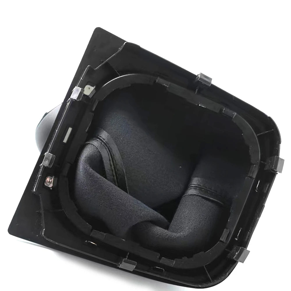 Gear shift knob with 5/6 speeds and leather sleeve for Volkswagen VW Golf 5, V, MK5, MK6, Jetta, R32 (2004-2014)