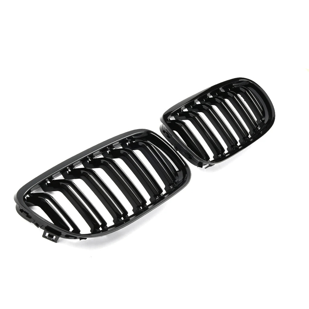 Calandre de course à double lamelle en Noire brillante pour pare chocs avant style « Diamonds » pour BMW Série 3 E90/E91 (2009-2012)