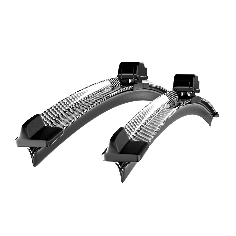 2 carbon fiber front windshield wiper blades for Peugeot 207, 207CC, 207SW (2006-2016)