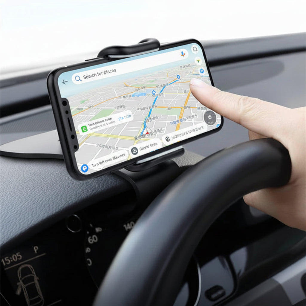 Obrotowy o 360° uchwyt na telefon do samochodu, uniwersalny uchwyt na telefon komórkowy, uchwyt na deskę rozdzielczą, stały uchwyt na telefon komórkowy