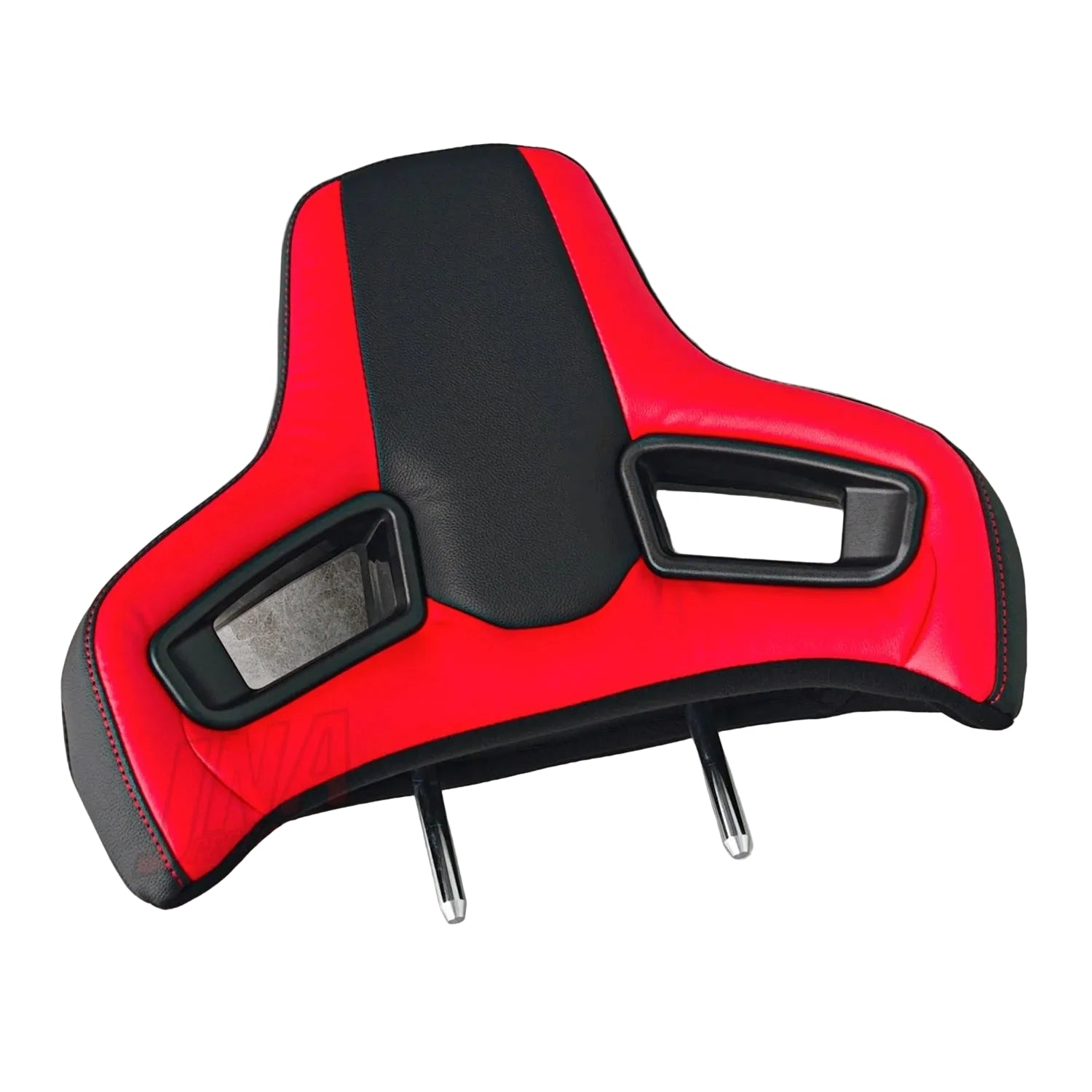 1 pair of racing seat headrests for original seats, "Plug & Play" type for Audi, BMW, Renault, Peugeot, Citroen, Alfa Romeo, Fiat, Ford, Honda, Hyundai, Mazda, Mercedes, Mini, Mitsubishi, Nissan, Opel,