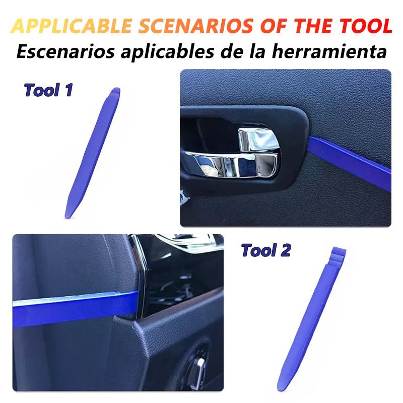 Kit d'outils pour le démontage d'accessoires automobiles pour Audi, BMW, Renault, Peugeot, Citroen, Alfa romeo, Fiat, Ford, Honda, Hyundai, Mazda, Mercedes, Mini, Mitsubishi, Nissan, Opel, Porsche, Toyota, Volkswagen, Seat - MS accessoires Auto