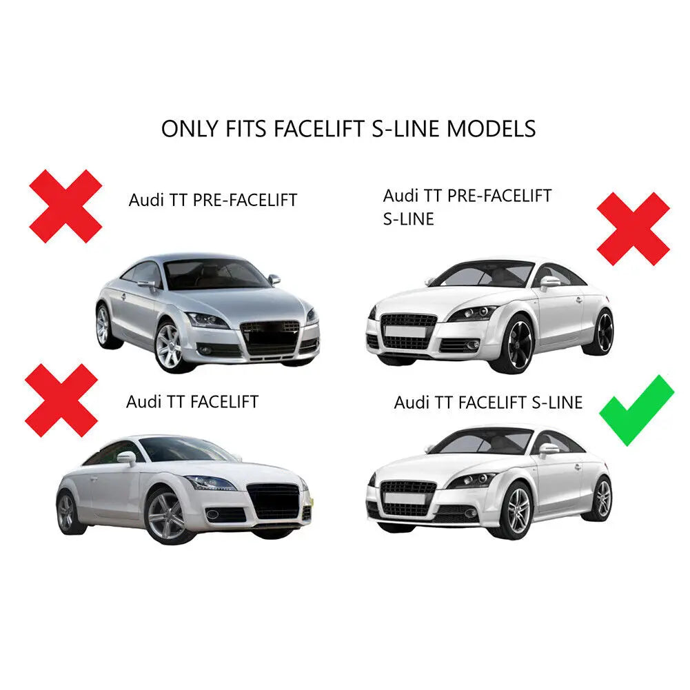 Grilles de phares antibrouillard en nid d'abeille pour Audi TT MK2 S-Line TTS 2011-2014