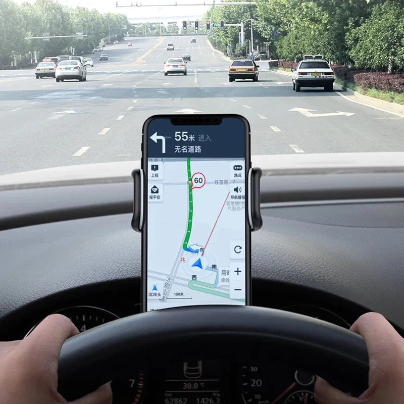 Support de téléphone pour voiture pivotant à 360°, support universel pour téléphone portable, support de tableau de bord pour voiture, support fixe pour téléphone portable