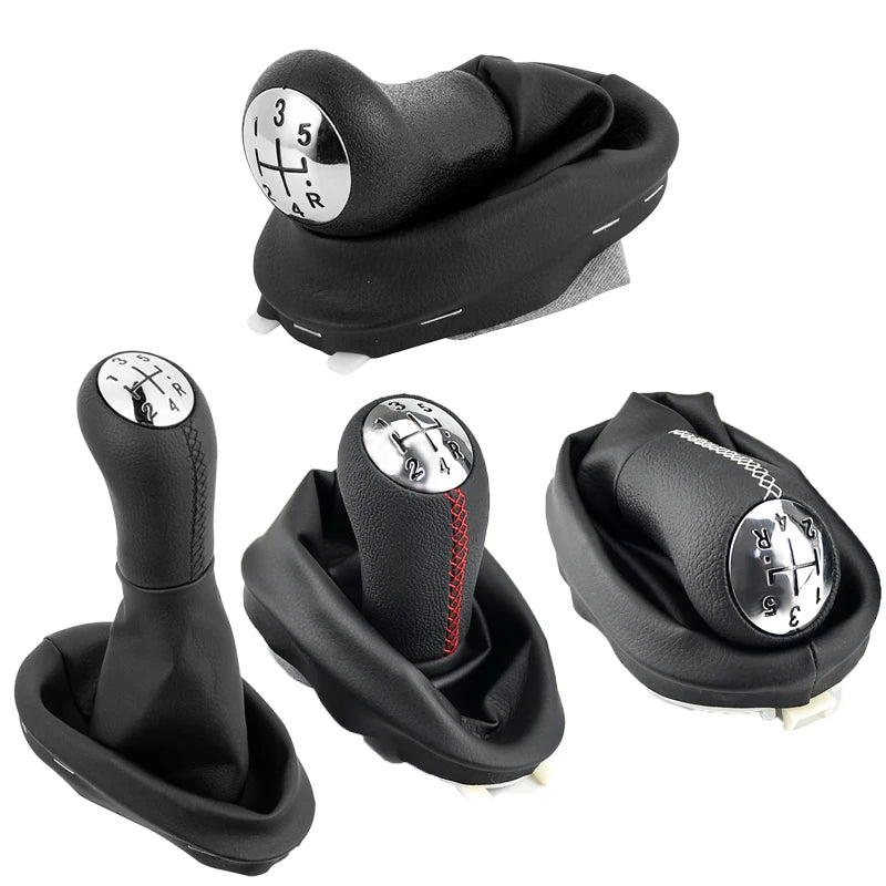 Pommeau de levier de vitesses à 5 rapports avec soufflet de protection pour Renault Clio 2, Clio 3, Mégane 2, Scénique 2, Kangoo - MS accessoires Auto