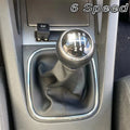 Gear shift knob with 5/6 speeds and leather sleeve for Volkswagen VW Golf 5, V, MK5, MK6, Jetta, R32 (2004-2014)
