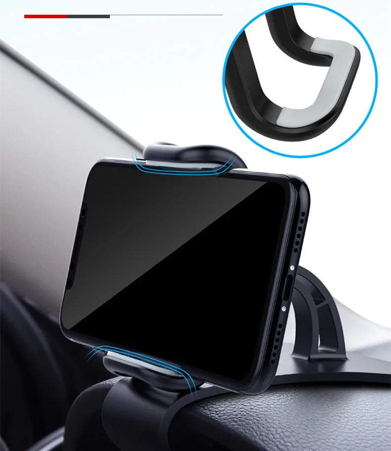 Support de téléphone pour voiture pivotant à 360°, support universel pour téléphone portable, support de tableau de bord pour voiture, support fixe pour téléphone portable