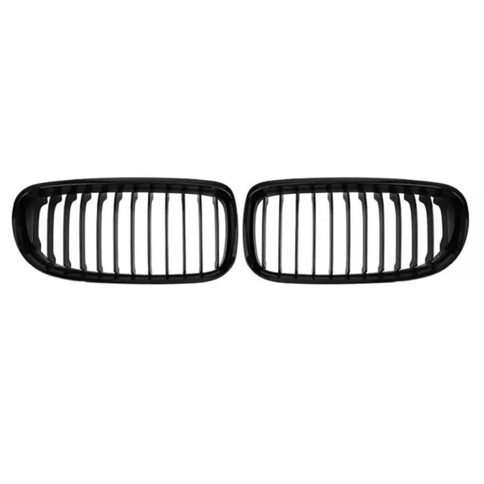 Calandre de course à double lamelle en Noire brillante pour pare chocs avant style « Diamonds » pour BMW Série 3 E90/E91 (2009-2012)