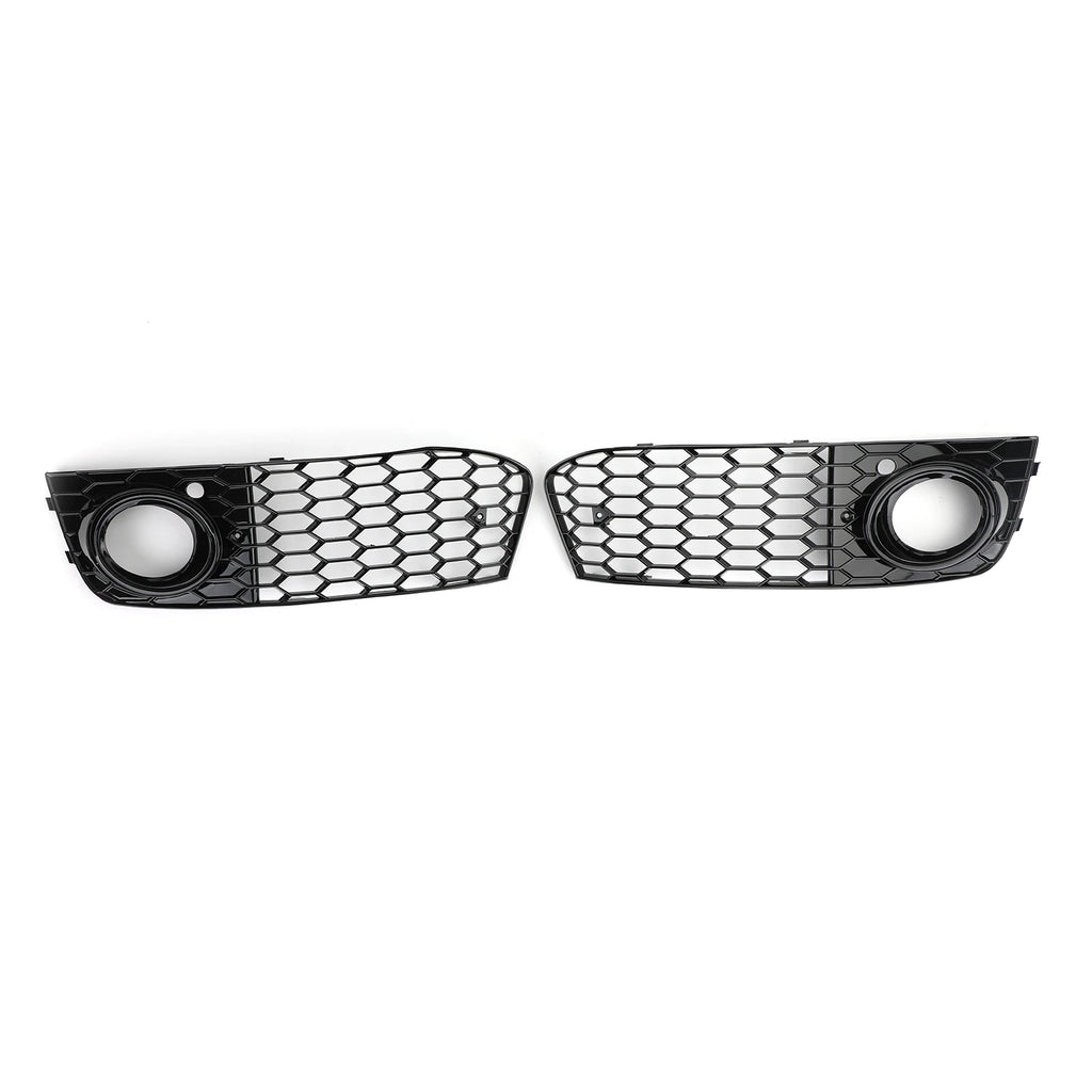 1 paire de grilles d'aération ouvertes en nid d'abeille pour phares antibrouillard Audi A4 B8 (2009, 2010, 2011, 2012)