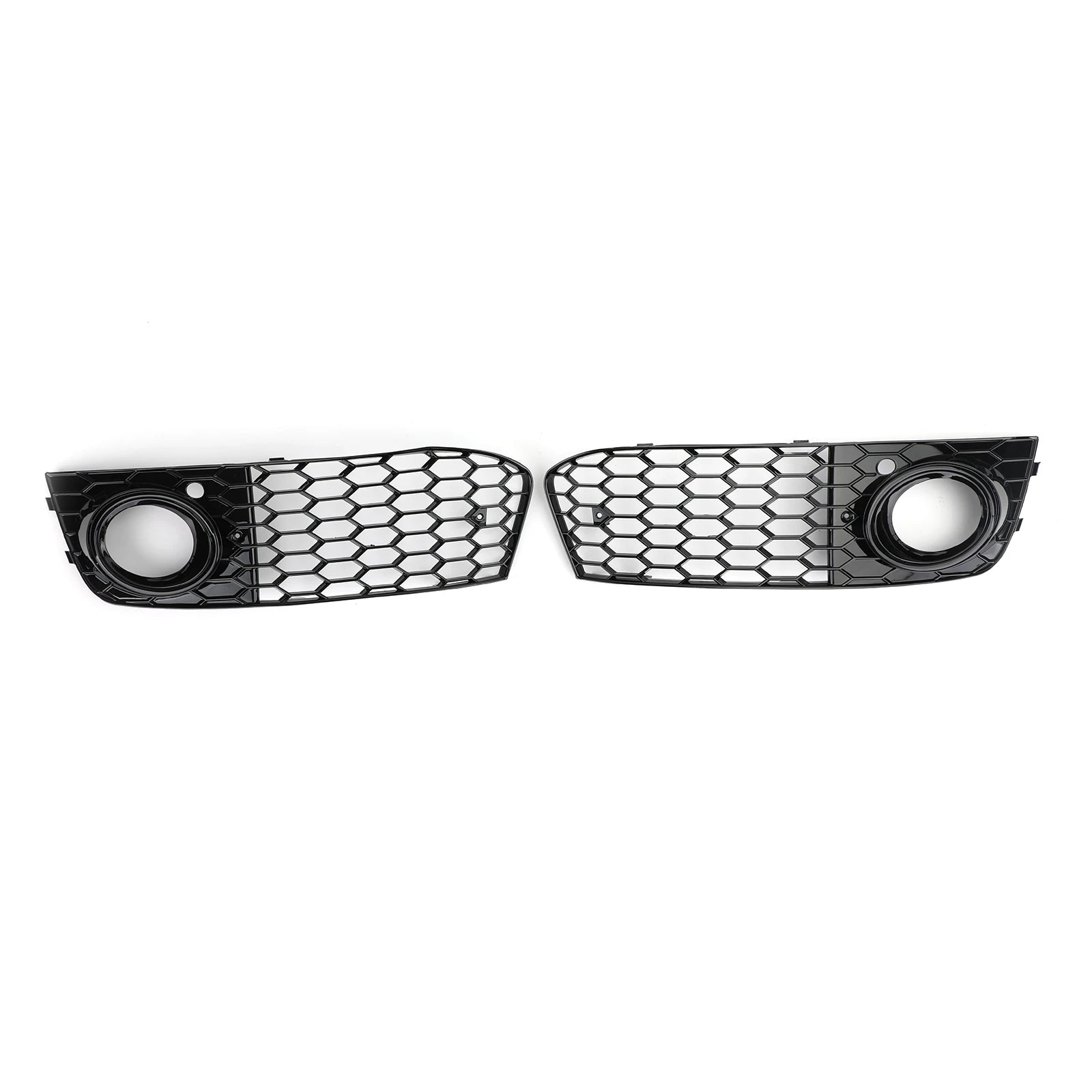 1 paire de grilles d'aération ouvertes en nid d'abeille pour phares antibrouillard Audi A4 B8 (2009, 2010, 2011, 2012)