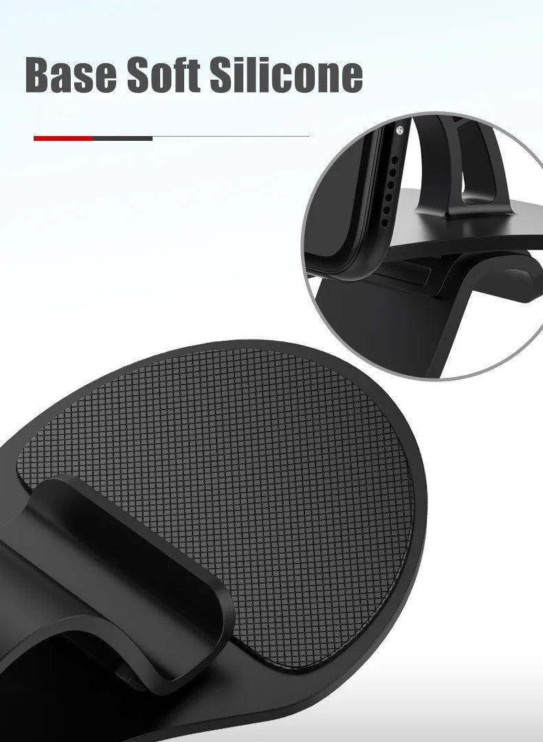 Support de téléphone pour voiture pivotant à 360°, support universel pour téléphone portable, support de tableau de bord pour voiture, support fixe pour téléphone portable