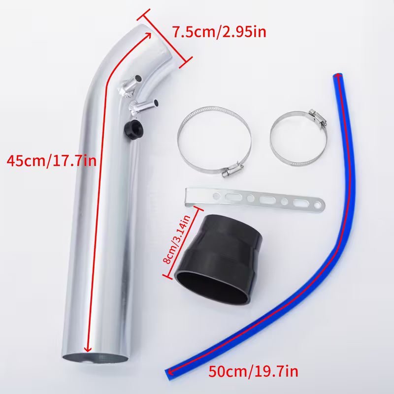 Kit de Conduit d'Admission directe Universel ( 76mm ) en Alliage d'Aluminium pour Voiture - MS accessoires Auto