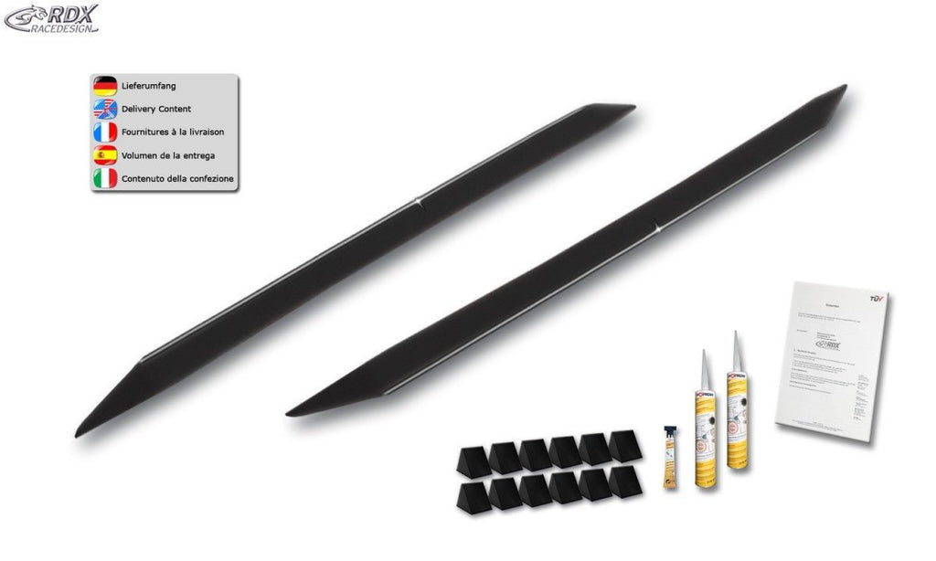 Bas de caisse RDX pour TOYOTA Avensis (T25) 2003-2009 "Slim" Noir brillant - MS accessoires Auto