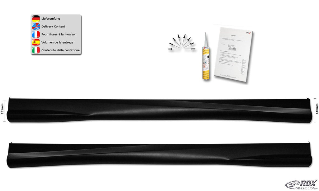 Bas de caisse RDX pour TOYOTA Avensis (T25) 2003-2009 "Turbo-R" - MS accessoires Auto