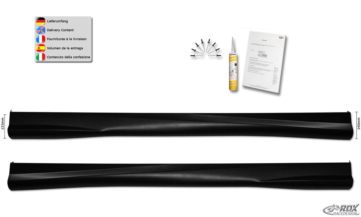 Bas de caisse RDX pour TOYOTA Avensis (T25) 2003-2009 "Turbo-R" - MS accessoires Auto