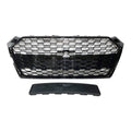 Grelha dianteira para Audi A5 18-20 Look RS5 Preto brilhante com câmara