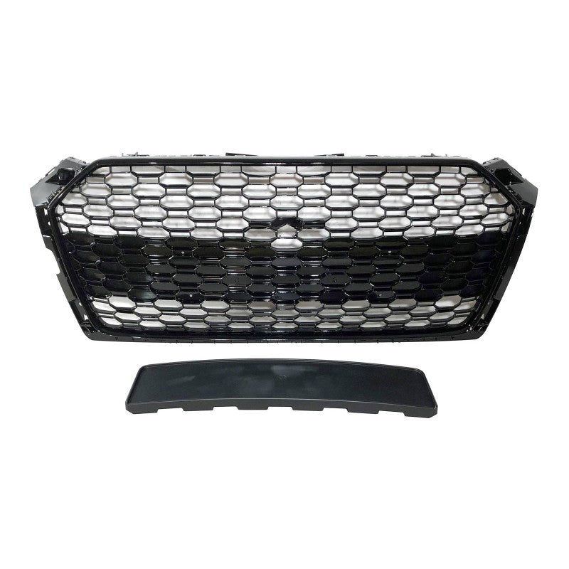 Grelha dianteira para Audi A5 18-20 Look RS5 Preto brilhante com câmara