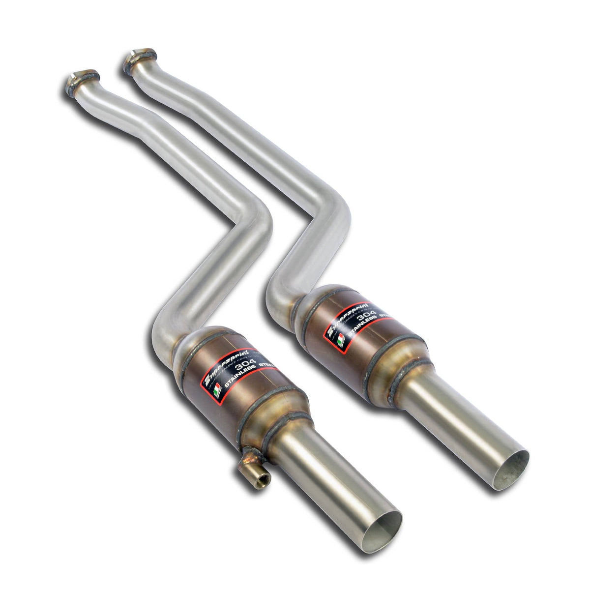 Catalyseurs métalliques Droit + Gauche 200 CPSI Supersprint pour BMW E46 - Tous les modèles (Pour conversion moteur N55) - MS accessoires Auto