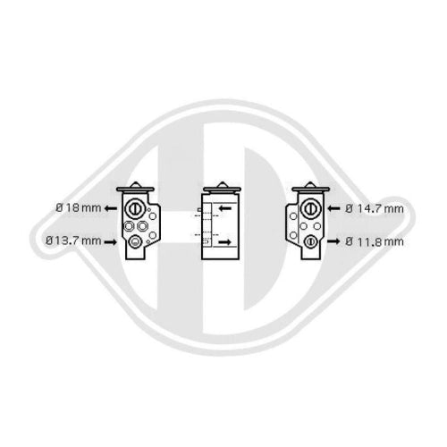 Détendeur de climatisation avant DIEDERICHS pour VOLKSWAGEN SCIROCCO III, BEETLE (5C1, 5C2)(5C7, 5C8), CADDY III, CC B7 (358), EOS (1F7, 1F8),FOX, GOLF V VI PLUS V, JETTA III IV, PASSAT B6 B7 CC, POLO IV, SHARAN, TIGUAN (5N_), TOURAN (1T1, 1T2) (1T3) - MS accessoires Auto